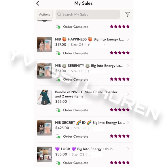 NIB 🍑 HAPPINESS 🍑 Big Into Energy Pendant Series Labubu v.3 - Picture 6 of 7